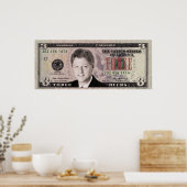 Bill Clinton $3 Bill Poster (Keuken)