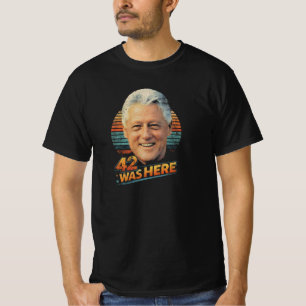 Bill Clinton 42 Retro Politieke T-Shirt  