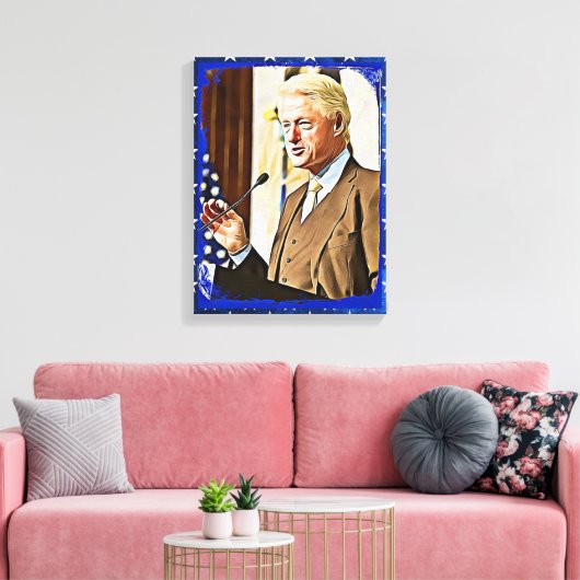 Bill Clinton 42e President Keepsake Canvas Art (Insitu (Woonkamer))
