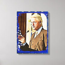 Bill Clinton 42e President Keepsake Canvas Art