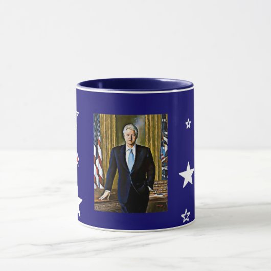 Bill Clinton 42e President Keepsake Coffee Mok (Midden)