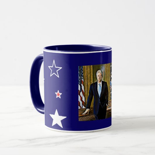 Bill Clinton 42e President Keepsake Coffee Mok (Voorkant links)