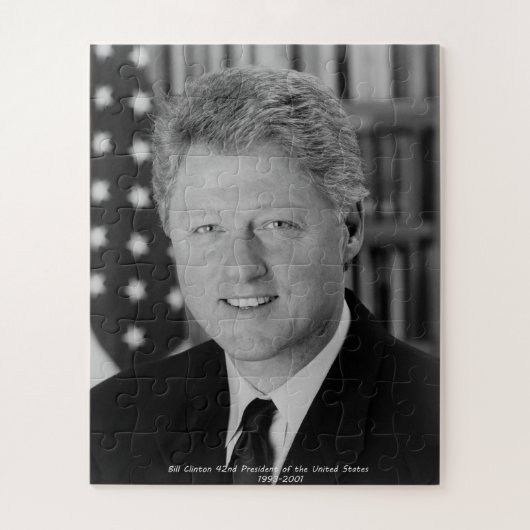 Bill Clinton 42e President van de Verenigde Staten Legpuzzel (Verticaal)
