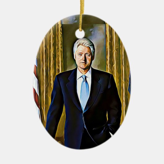 Bill Clinton 42nd President Keepsake Ornament (Voorkant)