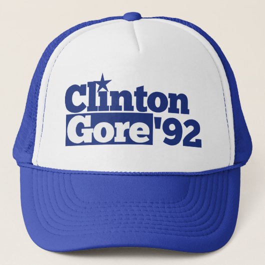 Bill Clinton Al Gore 1992 retro politiek Trucker Pet (Voorkant)