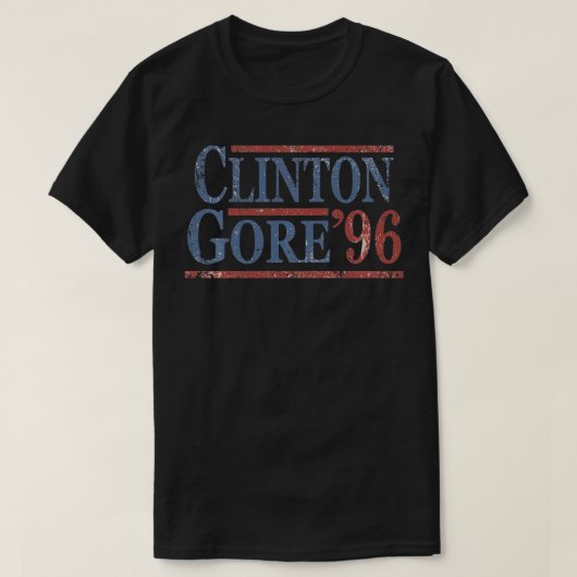 Bill Clinton Al Gore 1996 T-shirt (Design voorkant)