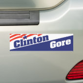 Bill Clinton Al Gore Bumpersticker 1992 (Op auto)