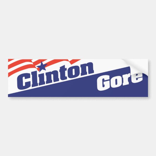 Bill Clinton Al Gore Bumpersticker 1992 (Voorkant)