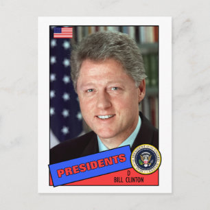 Bill Clinton Baseball Card Briefkaart