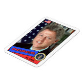Bill Clinton Baseball Card Magneet (Linkerzijde)