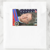 Bill Clinton Baseball Card Rechthoekige Sticker (Tas)