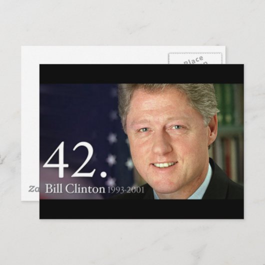 Bill Clinton Briefkaart (Voorkant / Achterkant)