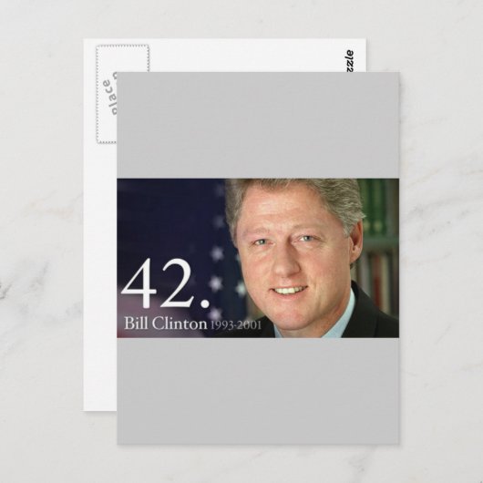 Bill Clinton Briefkaart (Voorkant / Achterkant)