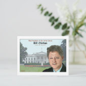 Bill Clinton Cartoon Briefkaart (Staand voorkant)
