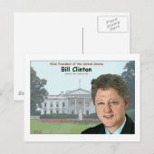 Bill Clinton Cartoon Briefkaart (Voorkant / Achterkant)