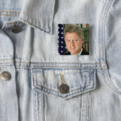 Bill Clinton Democratisch President Maison Blanche Vierkante Button 5,1 Cm (In situ)