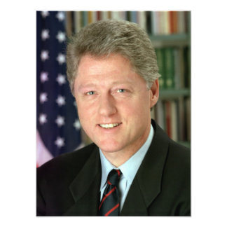 Bill Clinton Foto Afdruk