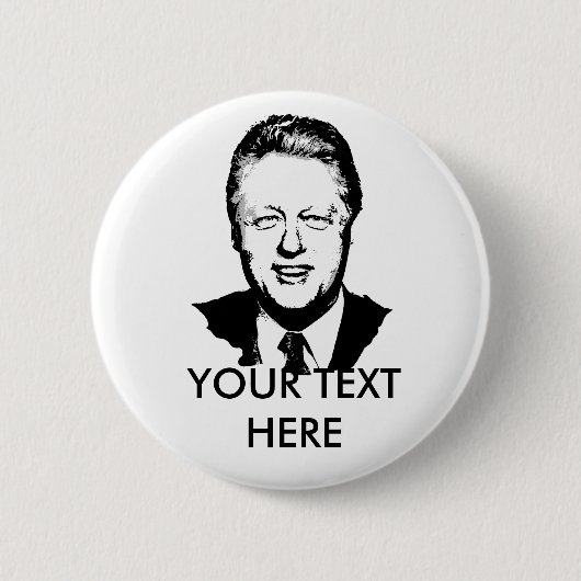 Bill Clinton Gear Ronde Button 5,7 Cm (Voorkant)