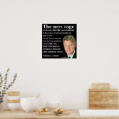 Bill Clinton Geen Overheid Rave Citaat Poster (Keuken)