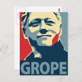 Bill Clinton - Grope: OHP Briefkaart (Voorkant / Achterkant)