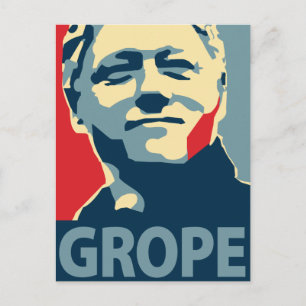 Bill Clinton - Grope: OHP Briefkaart