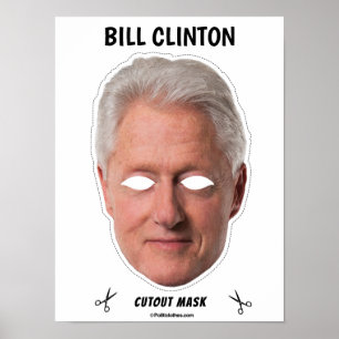 BILL CLINTON Halloween Masker Poster