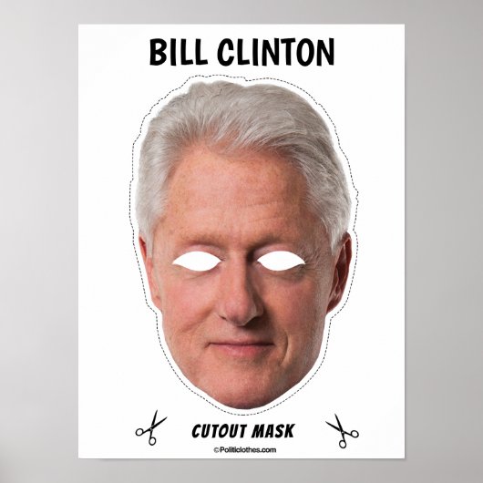 BILL CLINTON Halloween Masker Poster (Voorkant)