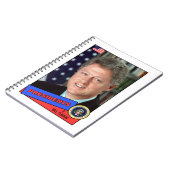 Bill Clinton-honkbalkaart Notitieboek (Linkerzijde)