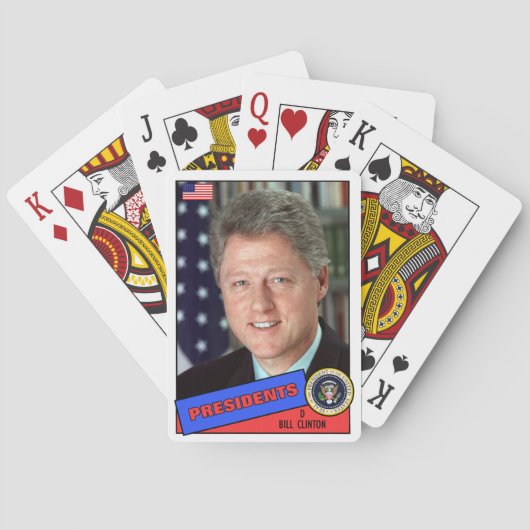 Bill Clinton-honkbalkaart Speelkaarten (Achterkant)