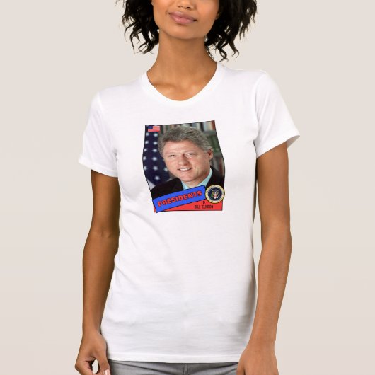 Bill Clinton-honkbalkaart T-shirt (Voorkant)