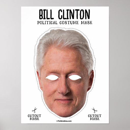Bill Clinton kostuummasker Poster (Voorkant)