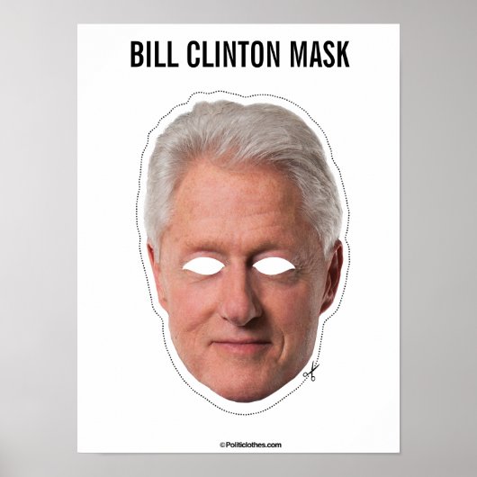 Bill Clinton Mask Cutout Poster (Voorkant)
