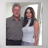 Bill Clinton & Melania Trump bij de Open 2000 VS Poster (Voorkant)
