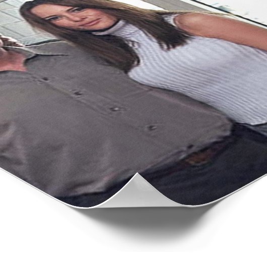 Bill Clinton & Melania Trump bij de Open 2000 VS Poster (Hoek)