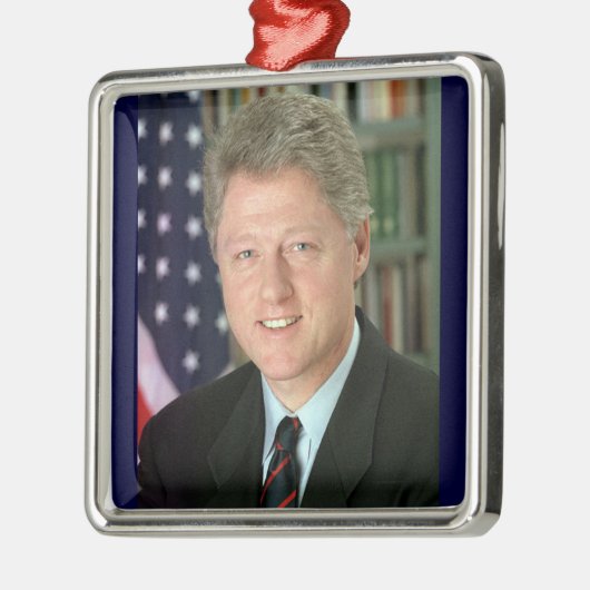 Bill Clinton Metalen Ornament (Links)
