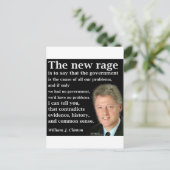 Bill Clinton No Government Quote Briefkaart (Staand voorkant)