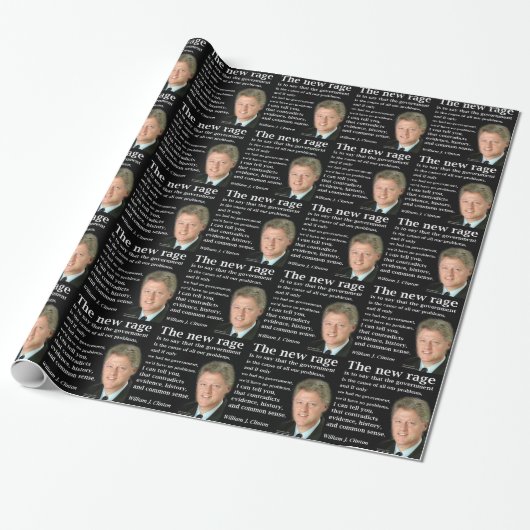 Bill Clinton No Government Quote Cadeaupapier (Uitgerold)