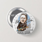 Bill Clinton politieke Rockstar! Knoop Ronde Button 5,7 Cm (Voorkant /achterkant)