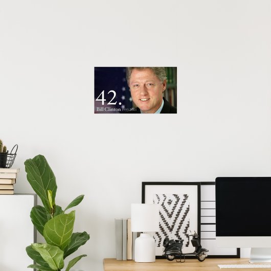 Bill Clinton Poster (Thuiskantoor)