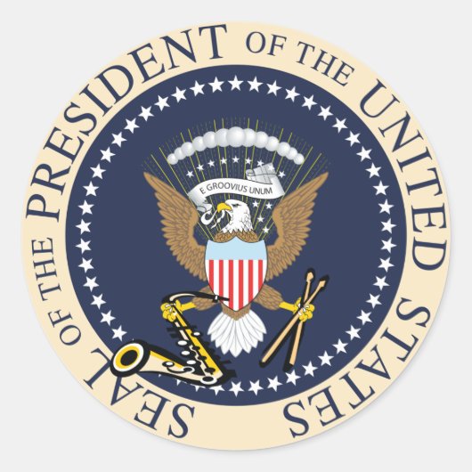 Bill Clinton: President zeehond Sticker (Voorkant)