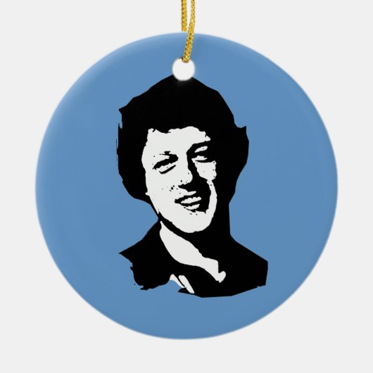 Bill Clinton retro Keramisch Ornament (Voorkant)