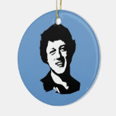 Bill Clinton retro Keramisch Ornament (Links)