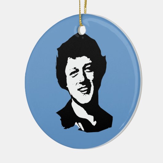 Bill Clinton retro Keramisch Ornament (Links)