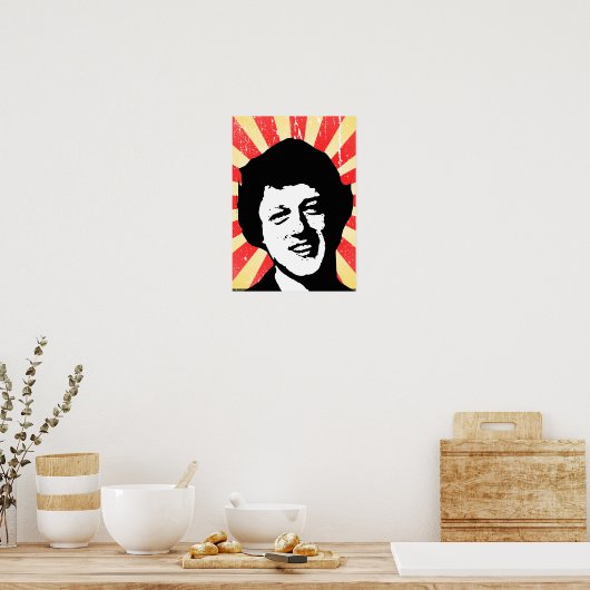 Bill Clinton retro Poster (Keuken)