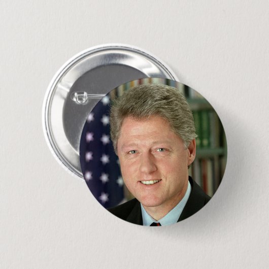 Bill Clinton Ronde Button 5,7 Cm (Voorkant /achterkant)