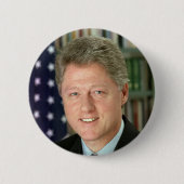 Bill Clinton Ronde Button 5,7 Cm (Voorkant)