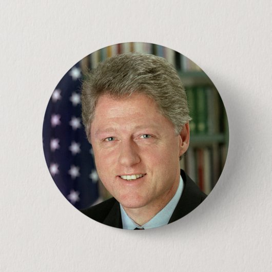Bill Clinton Ronde Button 5,7 Cm (Voorkant)