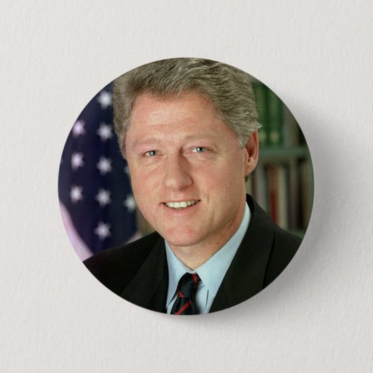 Bill Clinton Ronde Button 5,7 Cm (Voorkant)