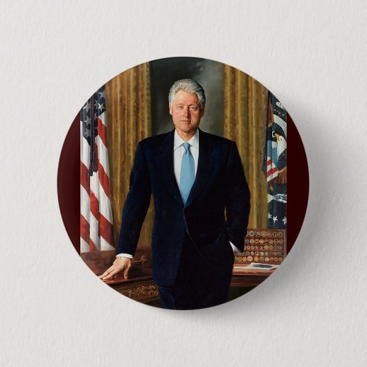 Bill Clinton Ronde Button 5,7 Cm (Voorkant)