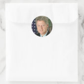 Bill Clinton Ronde Sticker (Tas)